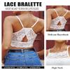 Avidlove Lace Bralette for Women Camisoles Racerback Double-Layered Crop Top (White, Medium) view 3