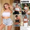 Avidlove Lace Bralette for Women Camisoles Racerback Double-Layered Crop Top (White, Medium) view 4