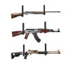 HEKAGURA Four Sets Gun Rack Storage Rifles Shotgun Hooks Wall Mount Hangers for Any Rifles Shotguns Archery Bow with Soft Padding and Heavy Duty Steel Black view 3