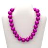 1920s Long Pearl necklace Costume Pearl Jewelry Gatsby Accessories Chunky Beaded Necklace for Women Handmade Wood Resin Beaded Necklace Jewelry Gift (big fuchsia pearl necklace) view 4