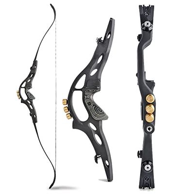 62 Inch ILF Recurve Bow and Arrow Set 30-60 Lbs Taken Down Bow Right Hand Longbow American Hunting Bow for Adults Outdoor Hunting Shooting (35 lbs, only Bow)
