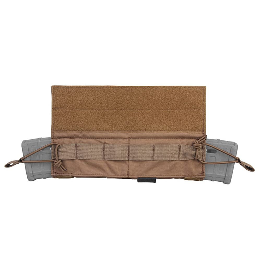 Emersongear Side-Pull Mag Pouch,Horizontal Double M4 Magazine Pouch Hook and Loop Design