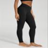 ODODOS Women's Cross Waist Full Length Yoga Leggings with Inner Pocket, Inseam 28" Gathered Crossover Workout Yoga Pants, Black, X-Small view 2