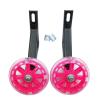 FUFU 1 Pair of Bicycle Training Flashing Wheels, 12 14 16 18 20 Inches, Children's Bicycle Stabilizer Support Wheel Bicycle Steel Frame (Color : Pink, Size : 20in) view 1