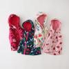 Toddler Boys Girls Cartoon Print Zip Jacket Hoodies Kids Sherpa Fleece Coats Fashion Printed Cartoon Windbreaker Casual Outerwear Softshell Anorak Winter Autumn Track Jacket Red Heart 4-5T view 2
