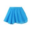 Aislor Big Girls Circular Pull-On Wrap Skirts Classic Chiffon Mini Skirt with Tie Waist Blue 1 3-4 Years view 3