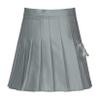 JanJean Women Schoolgirls Uniform Basic High Waist A-line Plain Pleated Skirt Skater Tennis Mini Skirts Grey Medium view 1