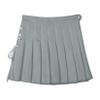 JanJean Women Schoolgirls Uniform Basic High Waist A-line Plain Pleated Skirt Skater Tennis Mini Skirts Grey Medium view 3