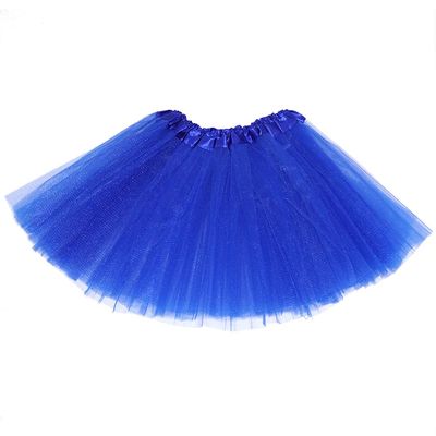 Girl Tutu Skirt, 3-Layer Tulle Princess Ballet Dress Baby Skirt Dress Up Princess Dance Party for 3-10 Years Old (US, Alpha, One Size, X-Large, Regular, Blue)
