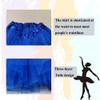 Girl Tutu Skirt, 3-Layer Tulle Princess Ballet Dress Baby Skirt Dress Up Princess Dance Party for 3-10 Years Old (US, Alpha, One Size, X-Large, Regular, Blue) view 4