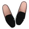 ChaiRong Zhou Women's Elegant Sexy Pointy Toe Mule Slippers Outdoor Slip-On Causal Walking Office Flats Shoes X-Black US 6 view 2