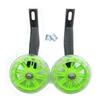 FUFU 1 Pair of Bicycle Training Flashing Wheels, 12 14 16 18 20 Inches, Children's Bicycle Stabilizer Support Wheel Bicycle Steel Frame (Color : Green, Size : 16in) view 1