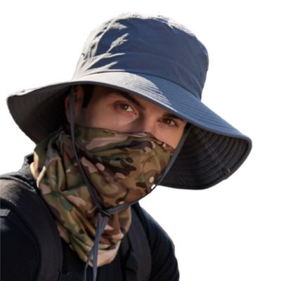 EMONJAY Sun Hat for Men/Women, Outdoor Sport Sun Visor UV Protection Waterproof Boonie Hat Safari Hat Bucket Hat for Hiking Fishing Camping Gardening Working, Summer Beach (Grey), 7 1/4