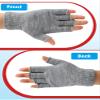 SATINIOR 2 Pair Unisex Winter Half Finger Gloves Knitted Fingerless Mittens Warm Stretchy Gloves in Common Size(Standard Size,Light Grey) view 3