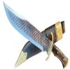 EGKH High Carbon Steel Full Tang Survival Knife -12" Blade and Brass Guard Handle for Outdoor Camping - Fixed Blade Kukri view 2