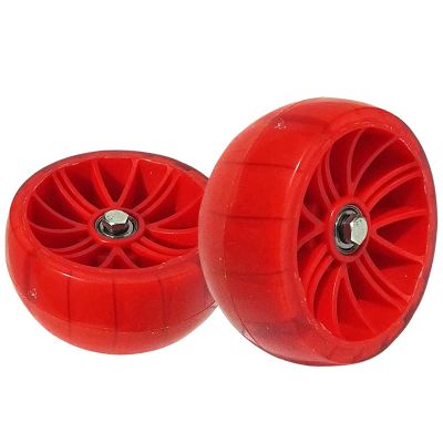 FUFU Training Wheels for Bicycle,Flash Mute Wheel, Compatible for Bikes of 12/14/16/18/20 Inch (Color : Red, Size : 14in)