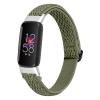 Lijinlan Elastic Woven Nylon Band Compatible with Fitbit Luxe/Luxe SE, Stretchable Adjustable Breathable Cotton Braided Wristband Replacement Strap for Fitbit Luxe for Women (Olive Black) view 2
