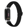 Lijinlan Elastic Woven Nylon Band Compatible with Fitbit Luxe/Luxe SE, Stretchable Adjustable Breathable Cotton Braided Wristband Replacement Strap for Fitbit Luxe for Women (Olive Black) view 3