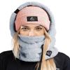 Senllen Balaclava Cold Weather Fleece Windproof Ski Mask Winter Breathable Thermal Face Mask Neck Warmer Scarf Helmet Hood for Men/Women Grey view 1