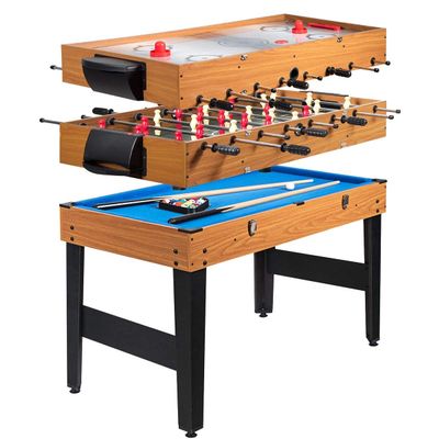 Salches Football Table, 48 3-in-1 Game Table, Includes Football, Billiards & Push Hockey, Pool Table, Competition Sized Combo Table for Party/Club/Home/Game Room/Bar, Arcade Table for Kids Adult