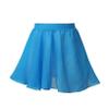 Oyolan Kids Girls Latin Dance Skirt Ballroom Samba Chacha Dancing Dress Inside with Shorts Solid Color Mini Skirt Blue 7-8 Years view 2