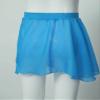 Oyolan Kids Girls Latin Dance Skirt Ballroom Samba Chacha Dancing Dress Inside with Shorts Solid Color Mini Skirt Blue 7-8 Years view 3