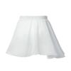Oyolan Kids Girls Latin Dance Skirt Ballroom Samba Chacha Dancing Dress Inside with Shorts Solid Color Mini Skirt White 3-4 Years view 2