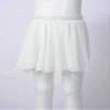 Oyolan Kids Girls Latin Dance Skirt Ballroom Samba Chacha Dancing Dress Inside with Shorts Solid Color Mini Skirt White 3-4 Years view 3