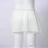Oyolan Kids Girls Latin Dance Skirt Ballroom Samba Chacha Dancing Dress Inside with Shorts Solid Color Mini Skirt White 3-4 Years view 4