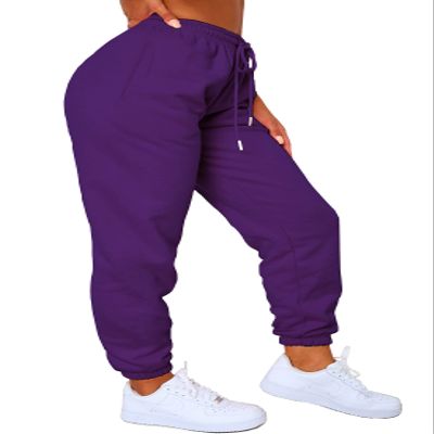 Waitfairy Sweatpants Women - Joggers for Women High Waist Baggy Sweat Pants for Womens Joggers with Pockets Purple XL