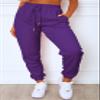Waitfairy Sweatpants Women - Joggers for Women High Waist Baggy Sweat Pants for Womens Joggers with Pockets Purple XL view 2