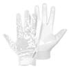 SLEEFS Youth Football Gloves for Boys and Girls, White Sticky Receiver Flag Football Gloves for Youth, Adult Men or Women, Stretch Fit, No Slip, Perfect Grip, Machine Washable, Small view 1