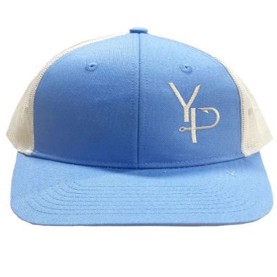 Yucca Penn Outdoors Florida Trucker Hat Carolina Blue Ecru Fishing Lifestyle Hat