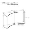 TheTerakart Golf Impact Screen - Curved Self-Standing Indoor Frame, 25mm Frame Corners, Simulator Projection Screen (Corners with 300 x 300 cm Screen) view 2