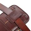 Botreelife Men's Sling Bag Leather Crossbody Backpack Shoulder Business Backpack for Hiking Travel Outdoor,Brown view 4