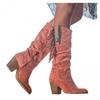 Bcshiye Women's Chunky Heel Knee High Dress Boots Winter Western Mid Calf Boots Low Heels Zipper Comfort Riding Boots view 1