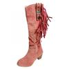Bcshiye Women's Chunky Heel Knee High Dress Boots Winter Western Mid Calf Boots Low Heels Zipper Comfort Riding Boots view 2
