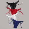 4Pcs Briefs for Women's Sexy Lingerie Lace Open Thong Panties G-Pants Lingerie Underwear Mid-Waist Underpants view 3