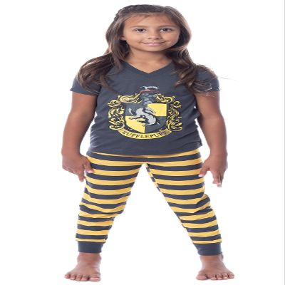 Harry Potter Big Girls' Hufflepuff House Crest Pajama Set-All Houses (7/8)