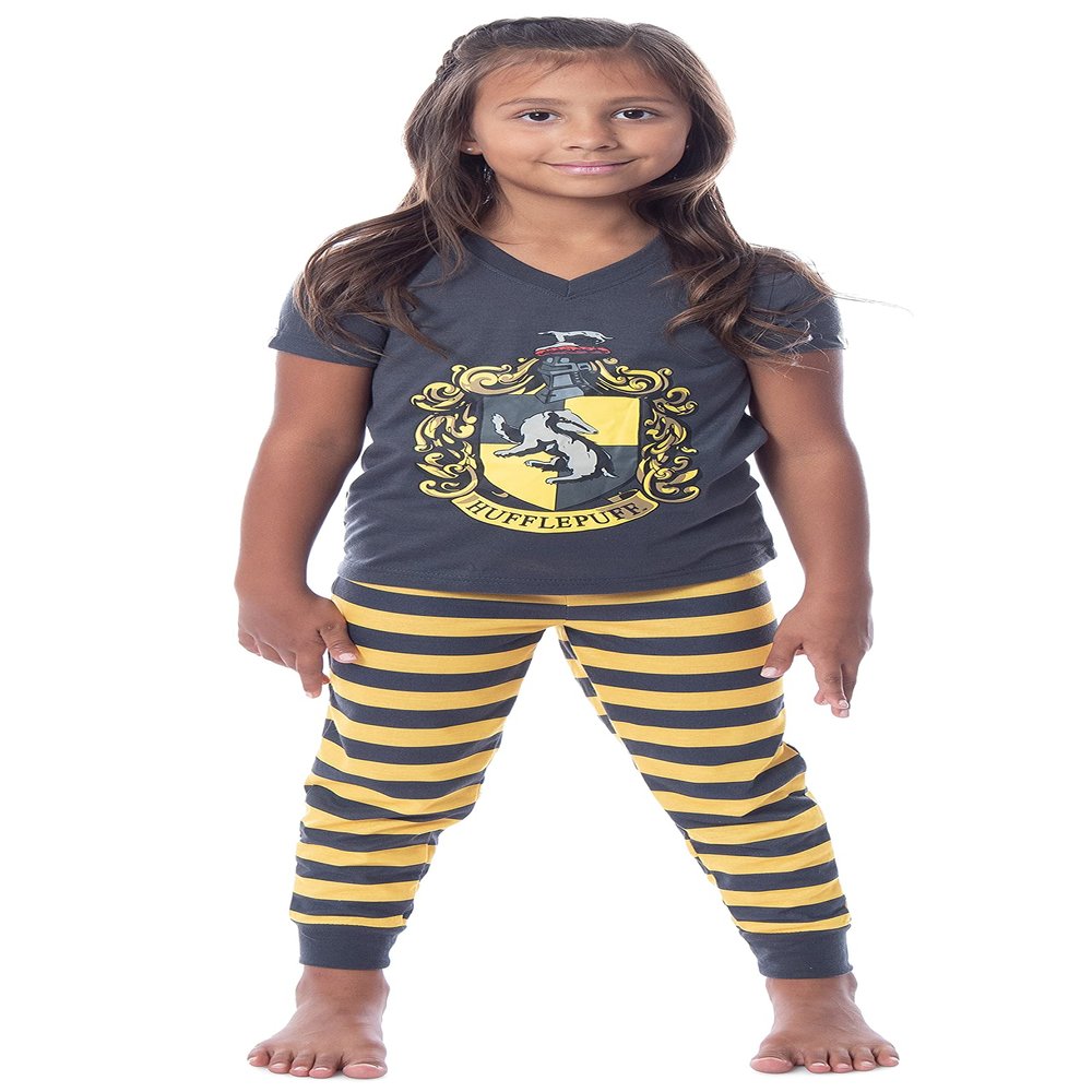 Harry Potter Big Girls' Hufflepuff House Crest Pajama Set-All Houses (7/8)
