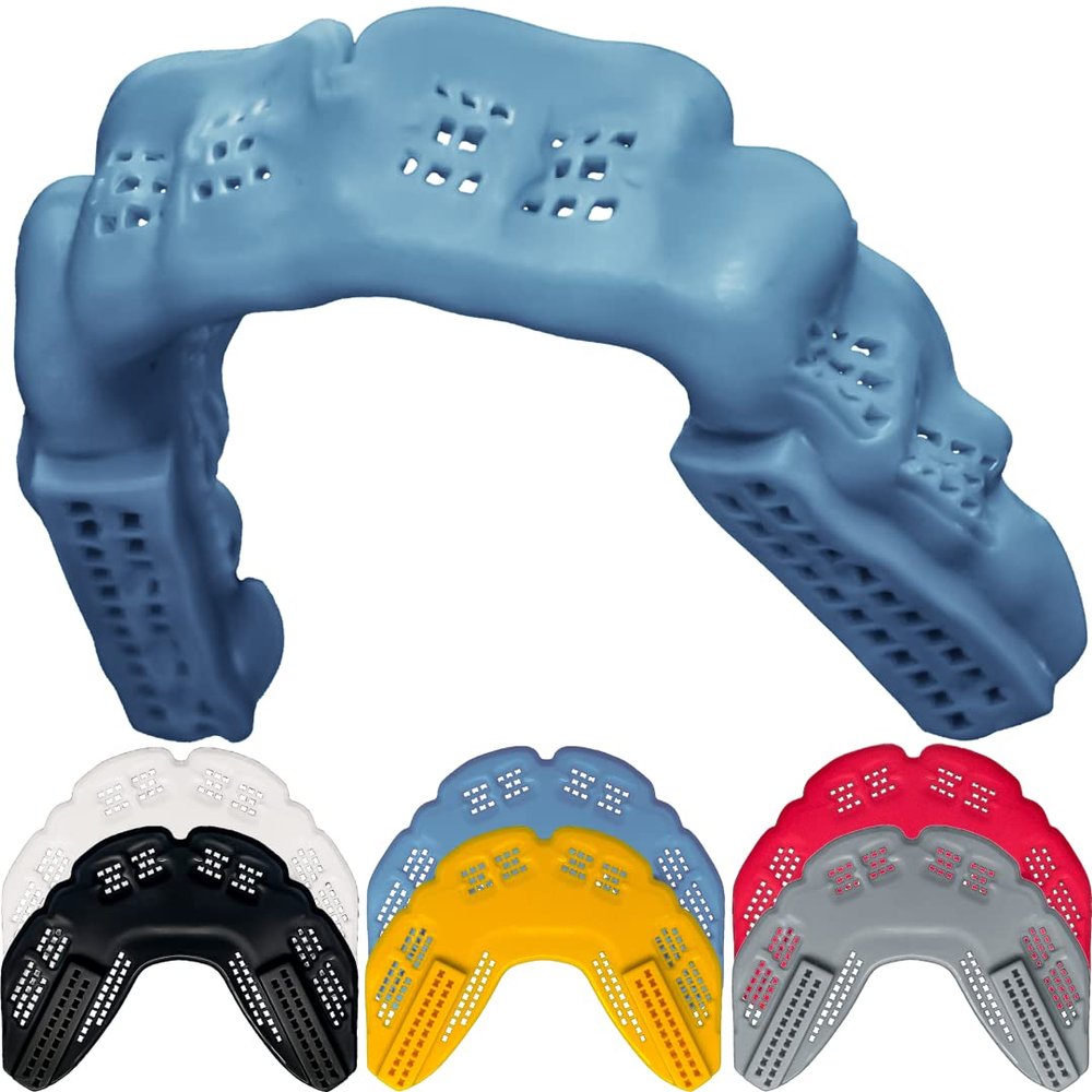 Bulletproof: Worlds Thinnest Most Breathable Mouthguard is 3X Stronger! BJJ Lacrosse Football Basketball MMA Wrestling Hockey Rugby Boxing Men Sports Mouth Guard Grinding Teeth Adult Youth Braces