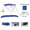 SBU Royal Blue Aluminum 3-Bow Bimini Top Compatible for Smoker-Craft FAZER 172/F & S for Model Years 1995 view 2