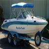 SBU Royal Blue Aluminum 3-Bow Bimini Top Compatible for Smoker-Craft PRO Alaskan 192 for Model Years All Years view 4