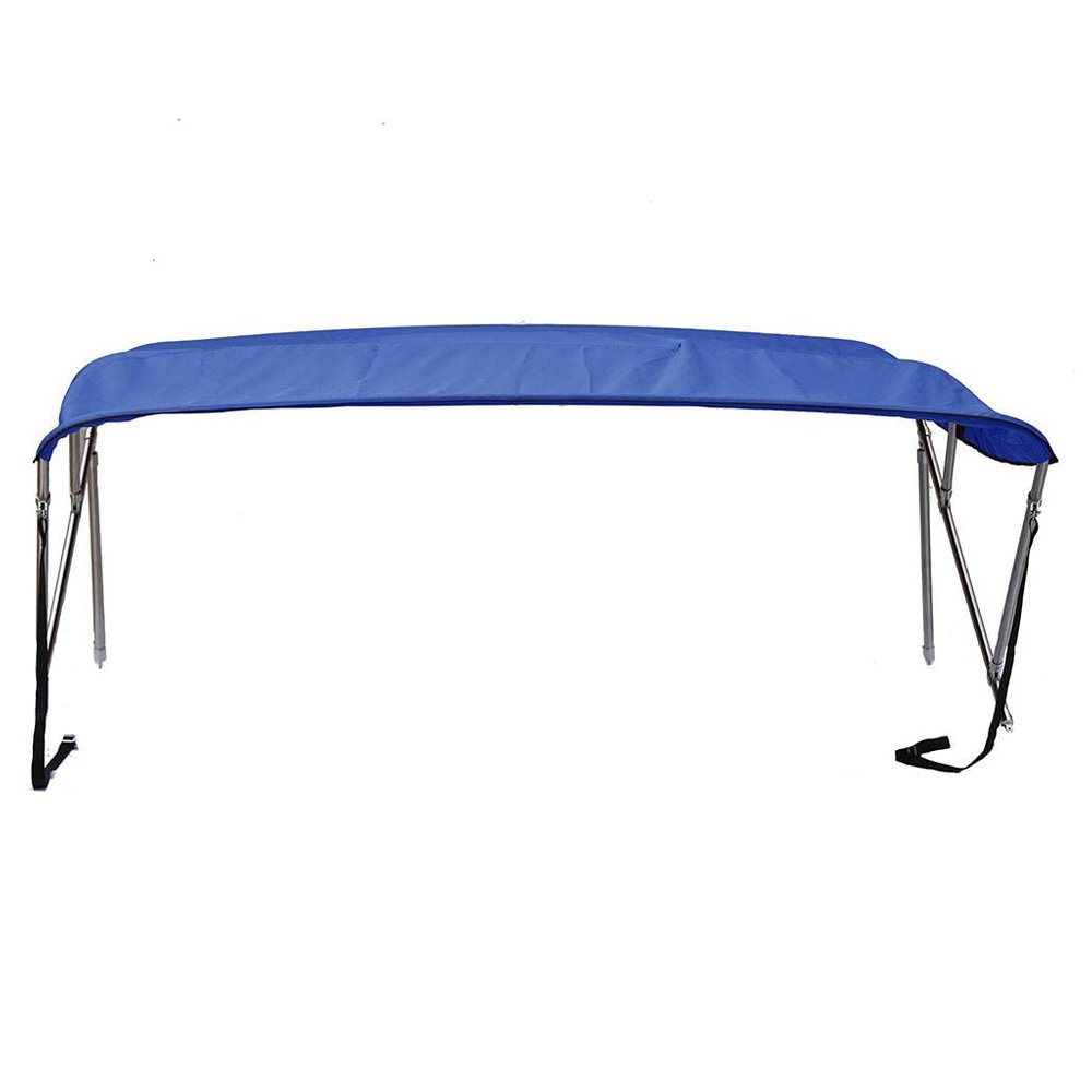 Royal Blue Stainless Steel 3-Bow Bimini Top Compatible for Bayliner Capri 1854 SF for Model Years 1995