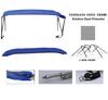 Royal Blue Stainless Steel 3-Bow Bimini Top Compatible for Bayliner Capri 1854 SF for Model Years 1995 view 2