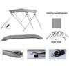 SBU Light Grey Aluminum 3-Bow Bimini Top Compatible for Cobra Viper 230 for Model Years 2005-2016 view 2