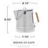 COLETTI Scoutmaster Coffee Percolator Camping  The Ultimate Camping Coffee Maker [24 Cup] view 3