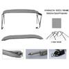 SBU Light Grey Stainless Steel 3-Bow Bimini Top Compatible for Smoker-Craft Cobra 178 for Model Years 1998-1999 view 2