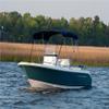 SBU Light Grey Aluminum 3-Bow Bimini Top Compatible for Baja Sport 164 O/B for Model Years 1984-1988 view 4