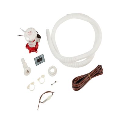 Attwood 5614-7 Tsunami Mk2 T1200, 24V, Manual Bilge Pump, 1200 GPH, With Fittings (Elbow & Straight), Direct Replacement For Attwood 4613-1